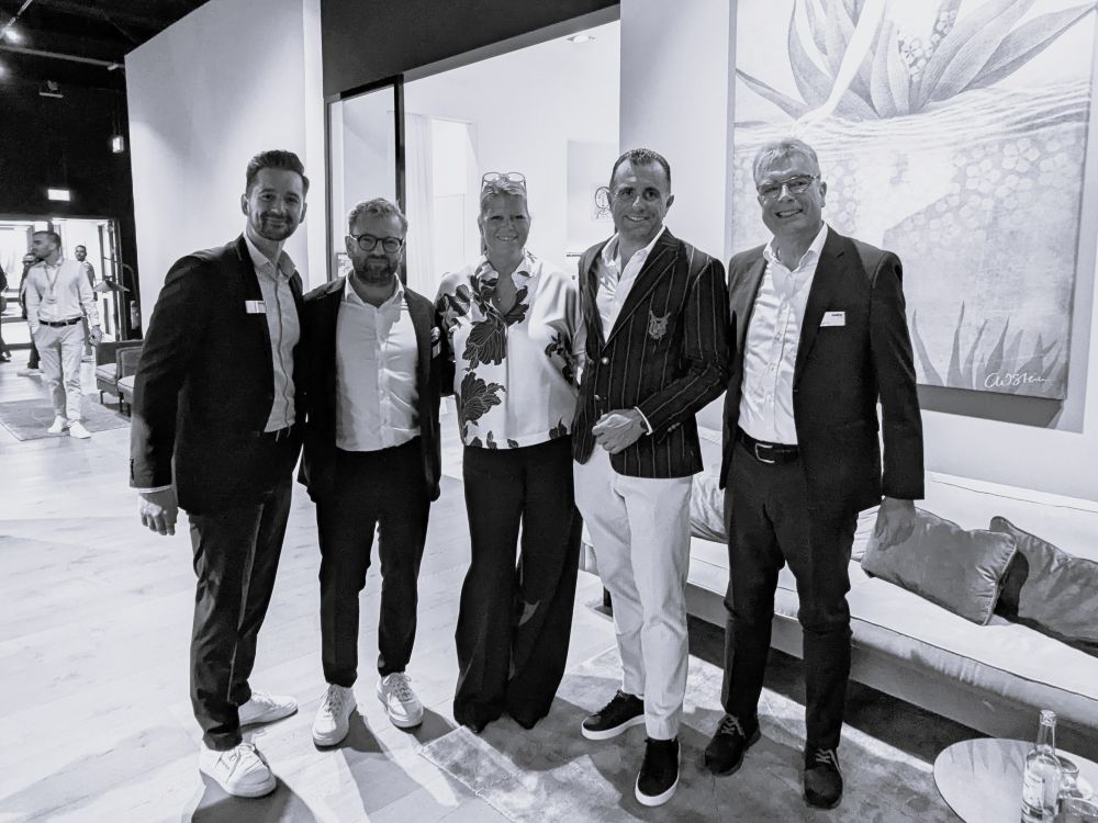 Sonntagmorgen im Nolte Forum: Finn Wend, Nils Hardtke, Maren Schmitt-Nolte, Rainer Schmitt, Uwe Bojarra