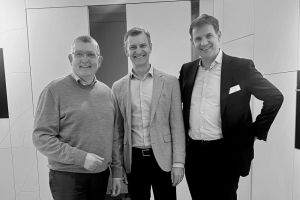 Teil der BSH-Geschäftsführung am Vorabend der Jahres-PK: Rudolf Klötscher, Lars Schubert, Dr. Alexander Dony